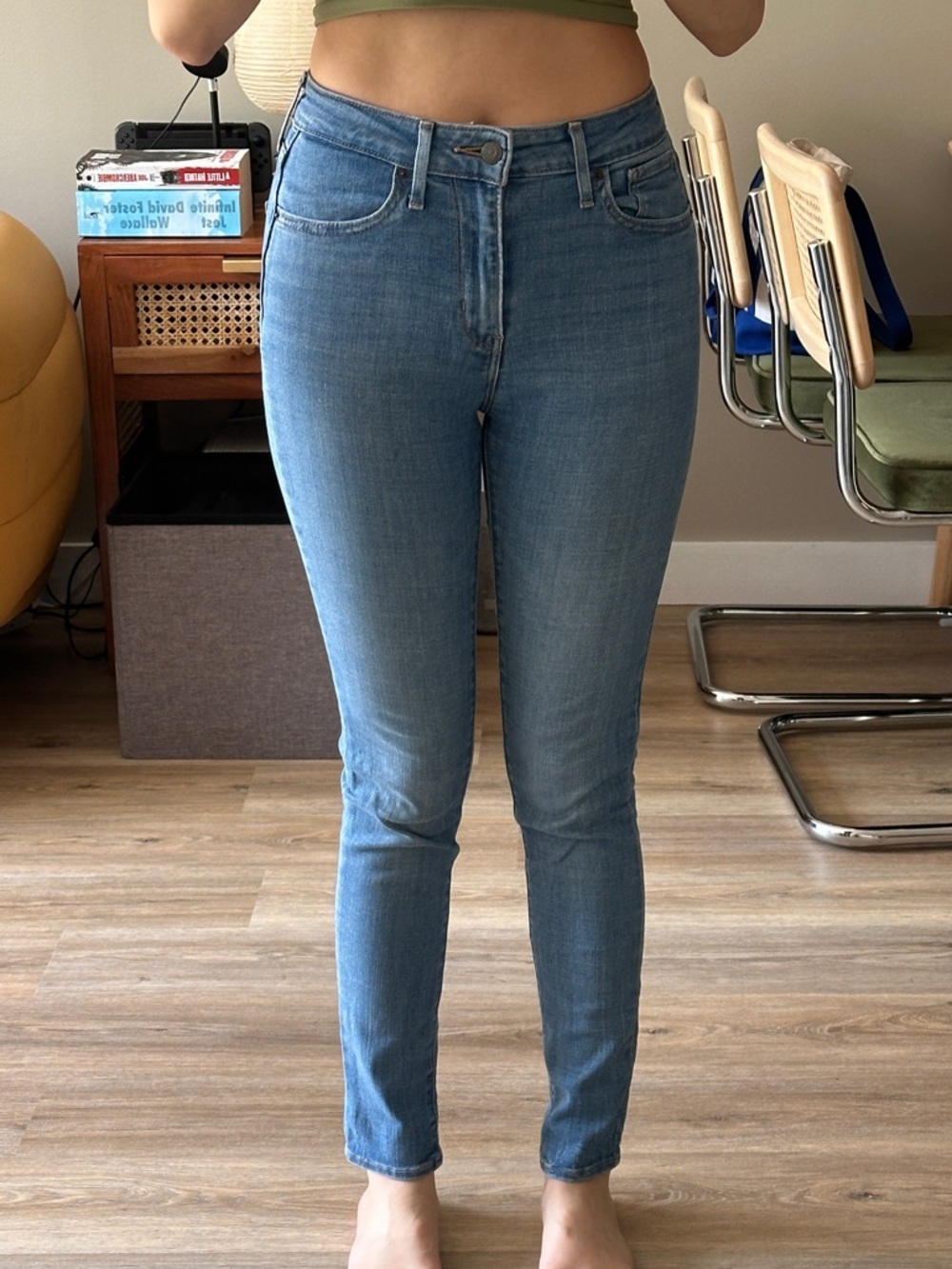 Levi's 721 blue high-rise skinny jeans